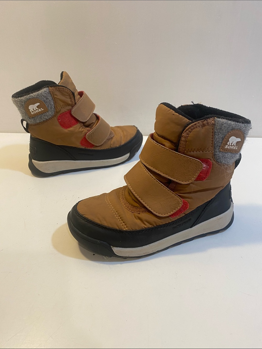 Sorel Kids Tan  Waterproof Snow Boots Sz 12
